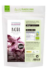Alga Nori (porphyra natural em flocos), 50g, BIO/VEGAN/CRU