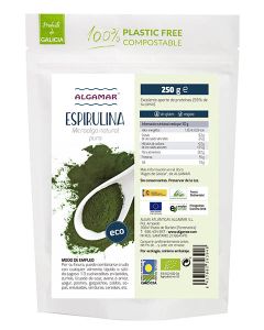 Espirulina-Micro Alga Natural Pura, 250g, BIO/VEGAN